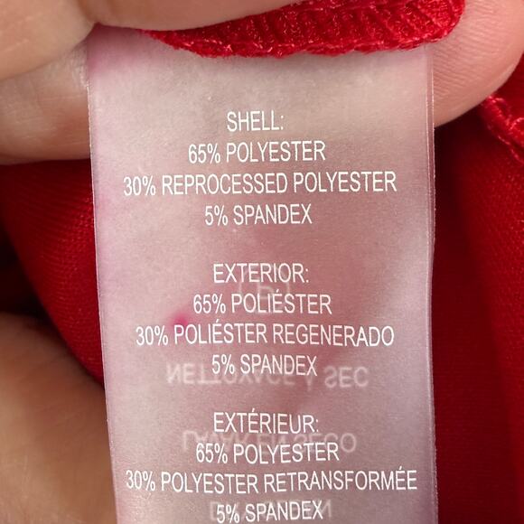 Calvin Klein Red Bow Neck Long Sleeve A Line Dress Size 20W Zip Back Holiday - Picture 5 of 9